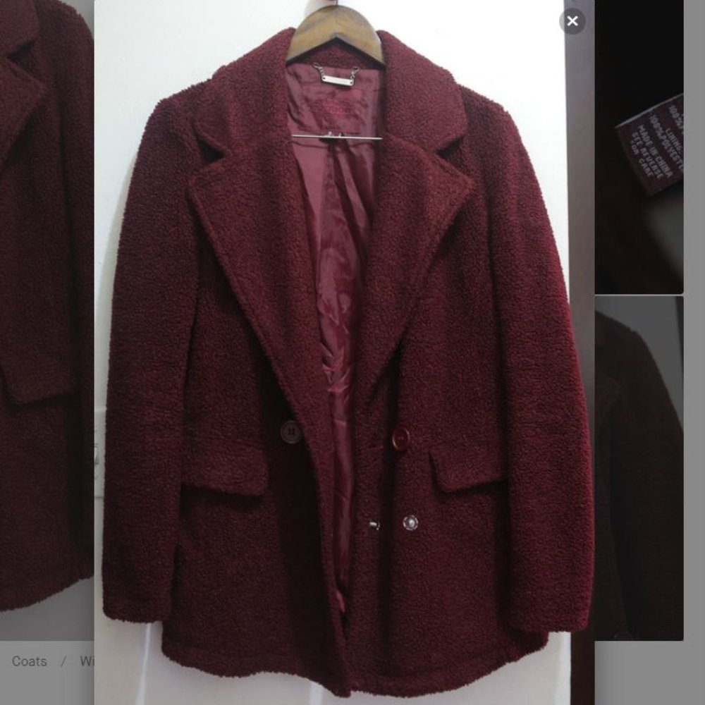 Pre-owned Burgundy Coat.